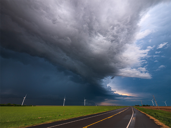 Storm over the highway